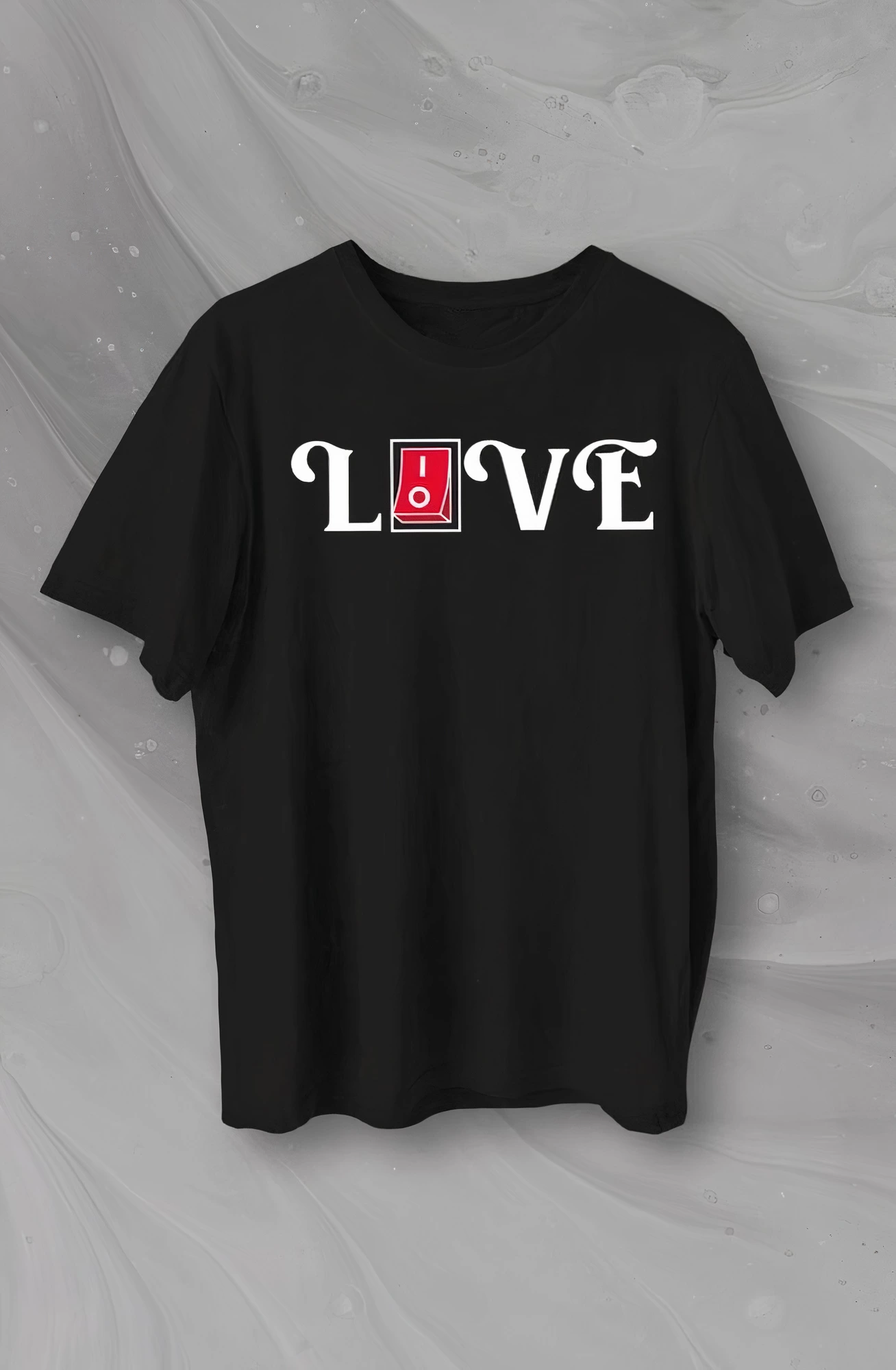 14 Şubat Tişört Sevgililer Günü İçin Özel Tasarım Love Baskılı T-shirt - Siyah